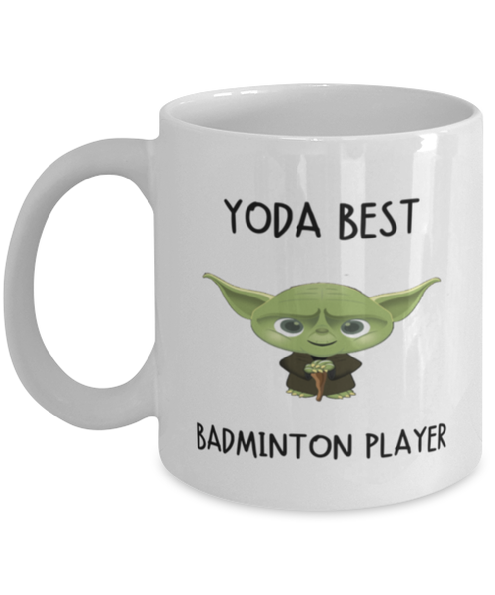 Badminton Mug Yoda Best Badminton player Gift for Men Women Coffee Tea Cup