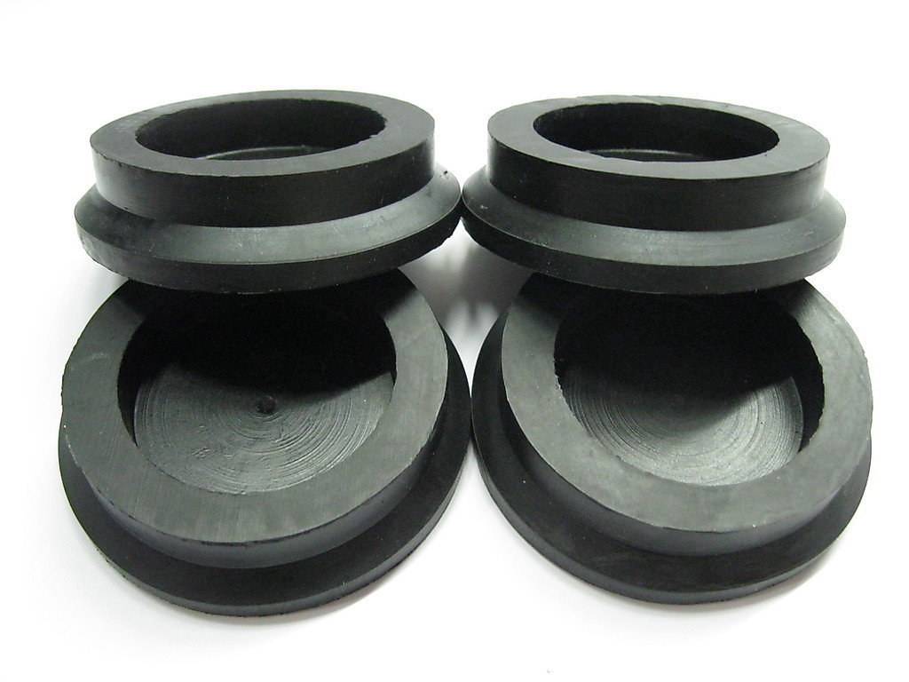 NEW 4 Black Rubber Leg Leveler Cups fits our 2" & 3" Leg Levelers