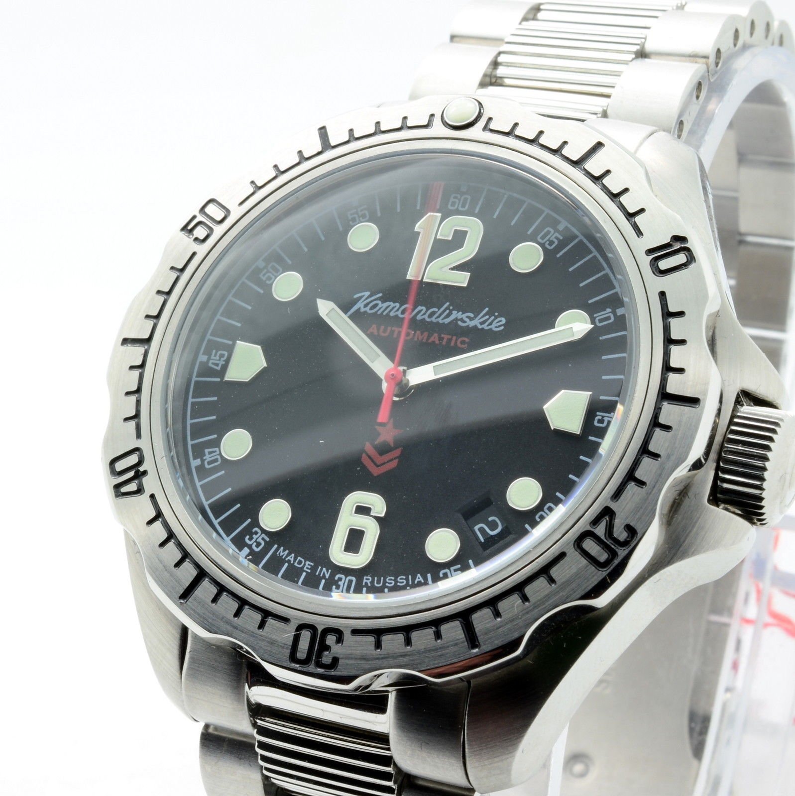 Vostok Komandirskie K34 480614 military russian watch automatic Black Wristwatches