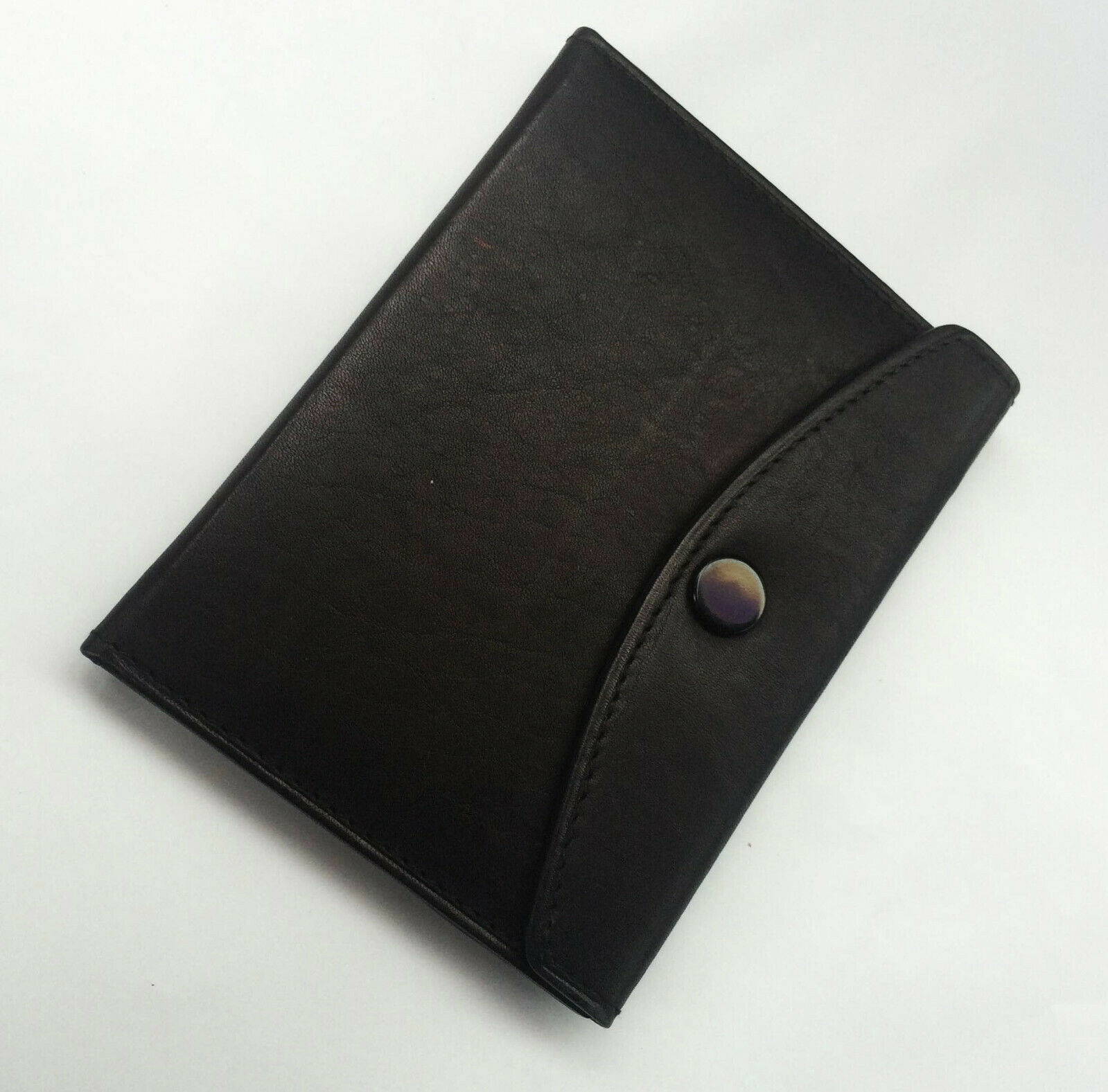 Black Genuine Leather Men's Badge Wallet License Universal Shield ...