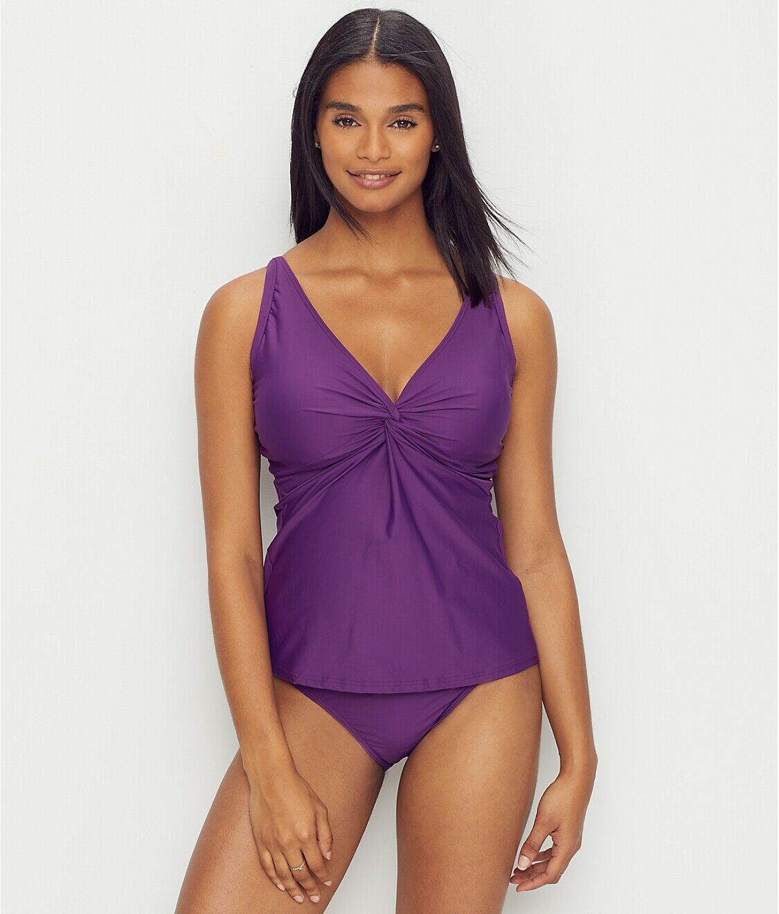 Sunsets Deep Plum Forever Underwire Tankini Swim Top Us 38dd Uk 38dd