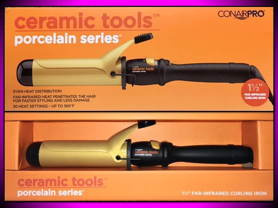 CONAIR PRO JILBERE 1 1/2" CERAMIC TOOLS PORCELAIN SERIES 365° HEAT CURLING IRON Curling