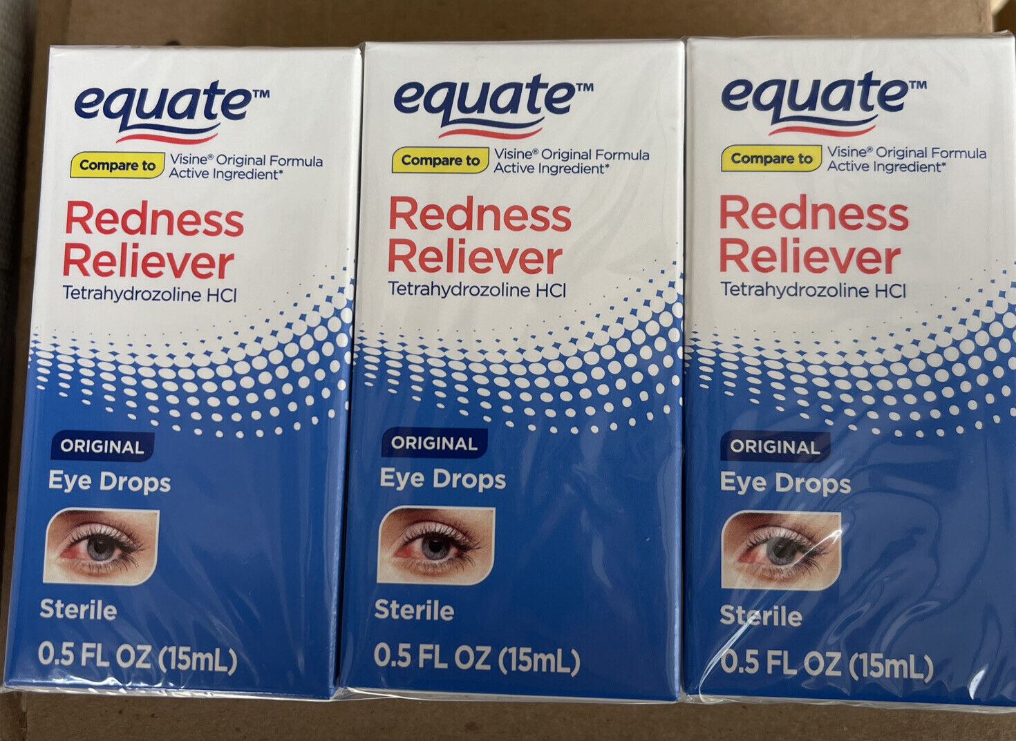 Equate Eye Drops Redness Reliever Dry Eye Relief EXP 09-23 Pack Of 6 ...