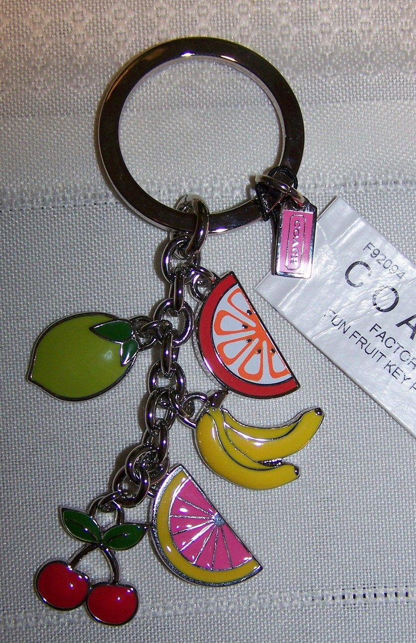 Coach Fun Fruit Keychain Key Fob 92094 NWT Key Chains, Rings & Finders