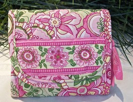 Vera Bradley Pocket Wallet Petal Pink with ID Pocket Zippered Coin Compartment - $19.00