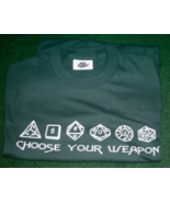 Classic Polyhedral RPG  &quot;Choose Your Weapon&quot; T-shirt - $25.00