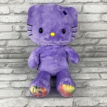 Hello Kitty Build-A-Bear Purple Plush 18&quot; Tie Dye Love Limited Edition N... - $21.28