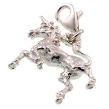 Sterling 925 British Silver Unicorn Charm Lobster Cip On Fit by Welded B... - $22.02