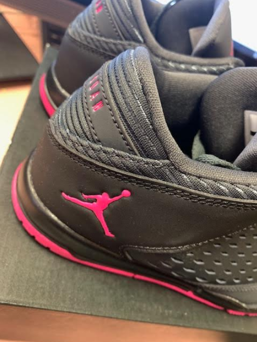 JORDAN FLIGHT ORIGIN 4 GP KIDS RUNNING WALKING SHOES BLACK/PINK 921199 ...