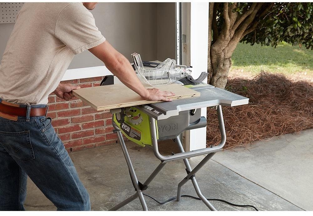 Ryobi Table Saw 10 in. 15 Amp Corded Blade Guard Folding XStand