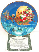 Disney Collector Plate Mickey Holiday Magic Santas Favorite Helpers Brad... - $49.95