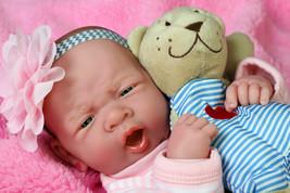 NEW BABY GIRL SMILING DOLL REAL REBORN BERENGUER 15" INCH VINYL LIFE LIKE ALIVE 