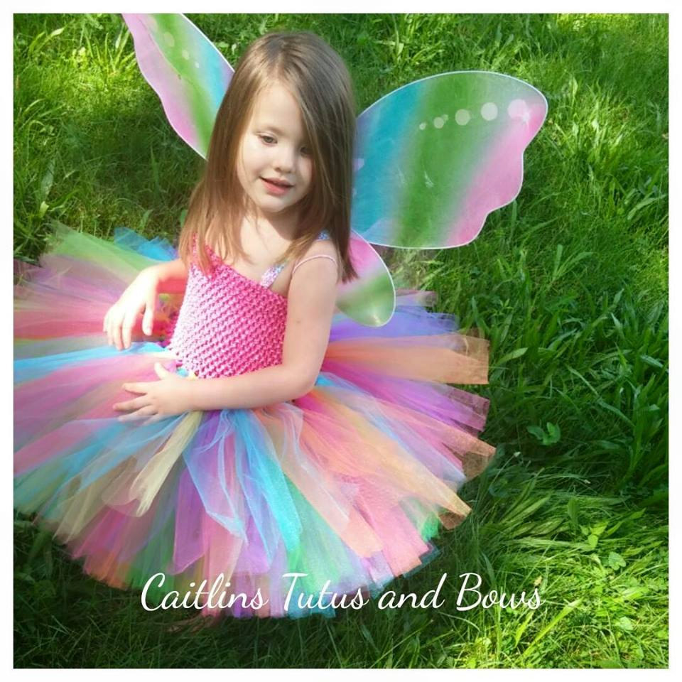 Rainbow butterfly tutu, butterfly tutu dress, fairy tutu dress, rainbow