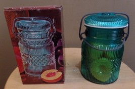 Vintage Avon Pot COUNTRY PEACHES Glass Soap JAR w 6 Peach SOAPS~Original... - $25.00
