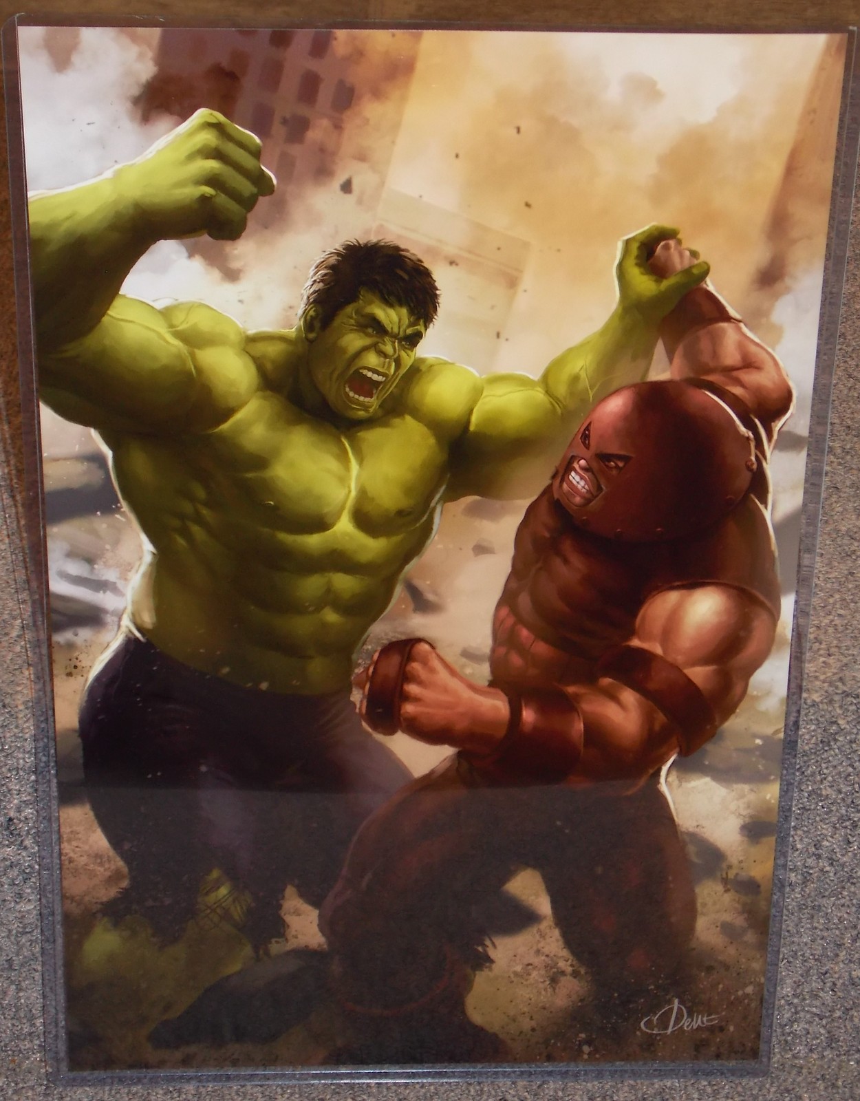 Incredible Hulk Vs Juggernaut Glossy Art And 50 Similar Items