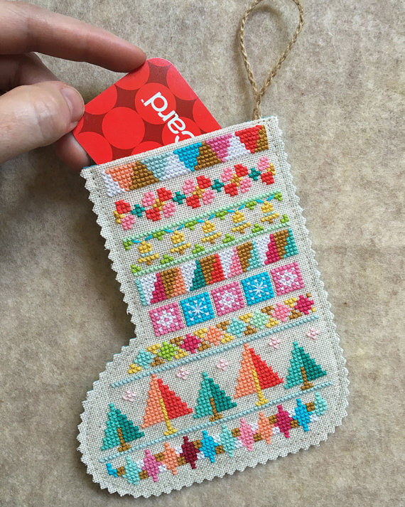 Mini Christmas Stockings cross stitch chart and 50 similar items