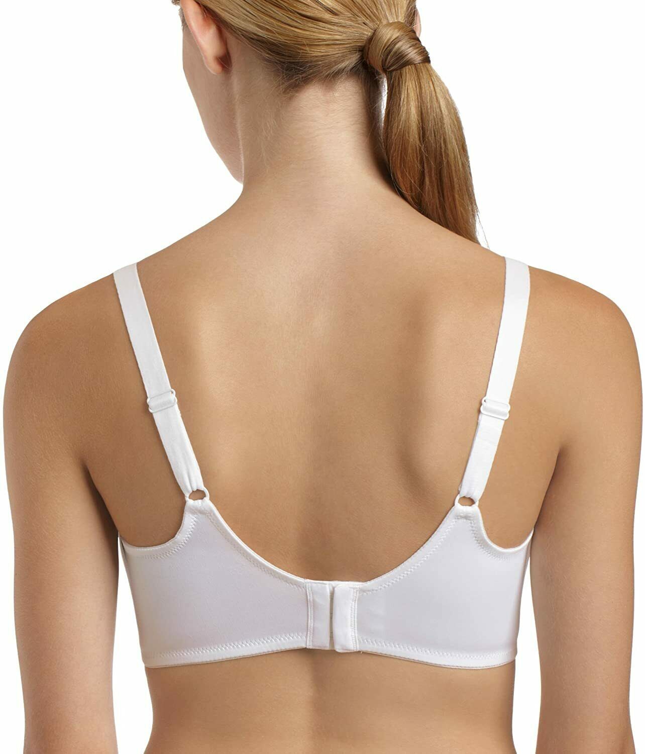 Lilyette WHITE Comfort Lace FullFigure Underwire Minimizer Bra, US 40G