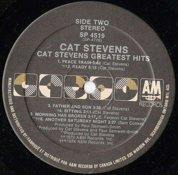 Cat Stevens ‎ Greatest Hits 1975 Vinyl LP A Gem! Fast Shipping Records