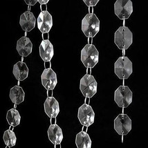 66 FT Crystal Clear Bead Acrylic Garland Chandelier Hanging Wedding Supplies - $23.08