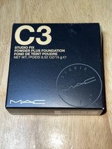 MAC Studio Fix Powder Plus Foundation Shade C3 Beige Full Size 15g / .52oz  - $27.71