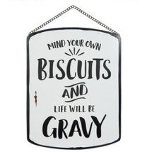 Biscuits & Gravy: Black & White: Metal Sign: Home: Kitchen: Decor: Brand New - $18.99