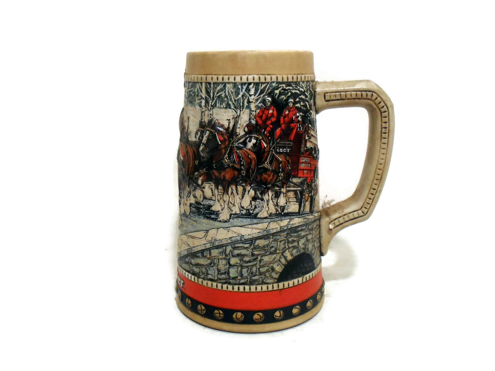 1988 Budweiser Holiday Beer Stein Collectors Series Christmas