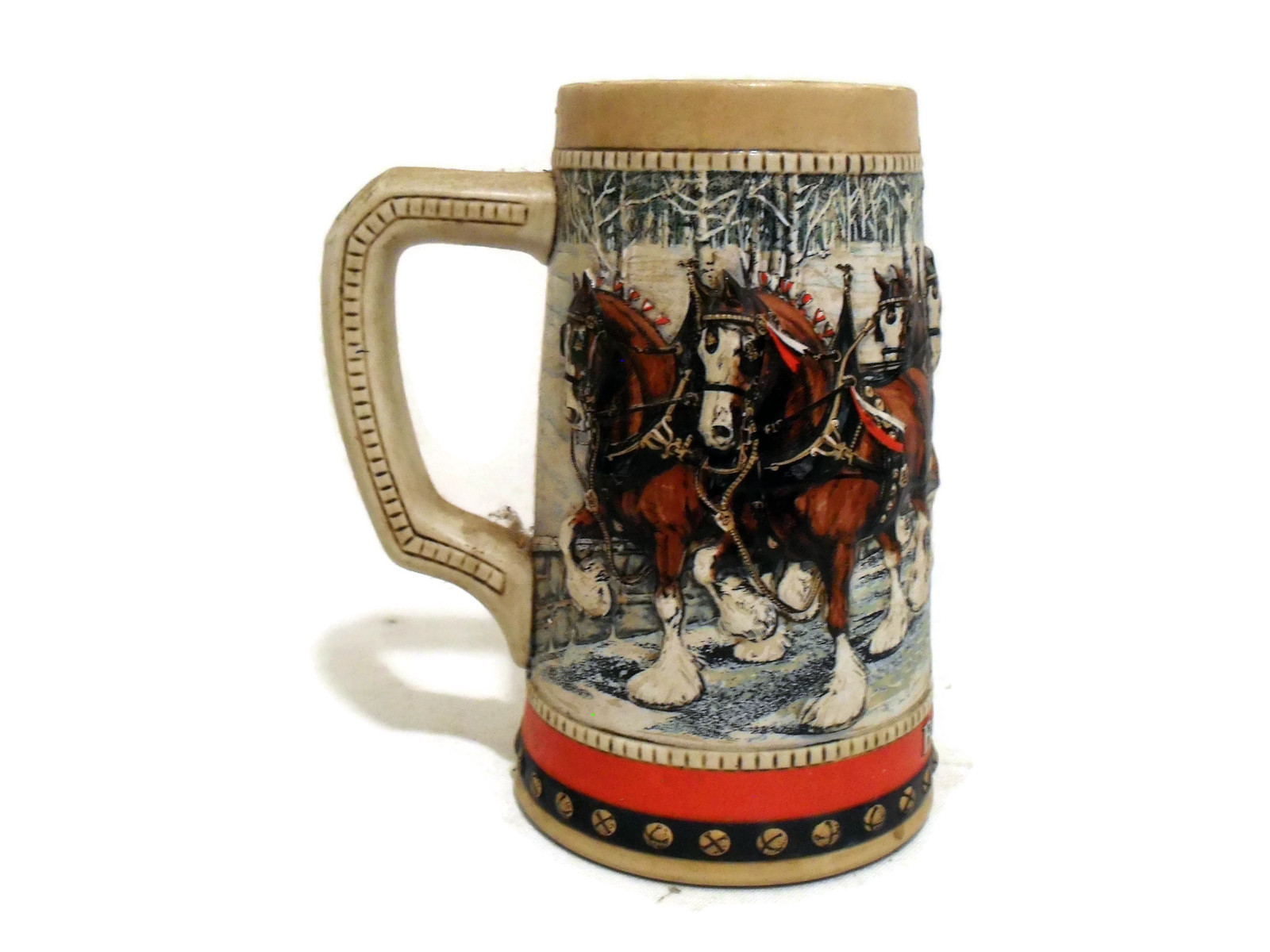 1988 Budweiser Holiday Beer Stein Collectors Series Christmas 