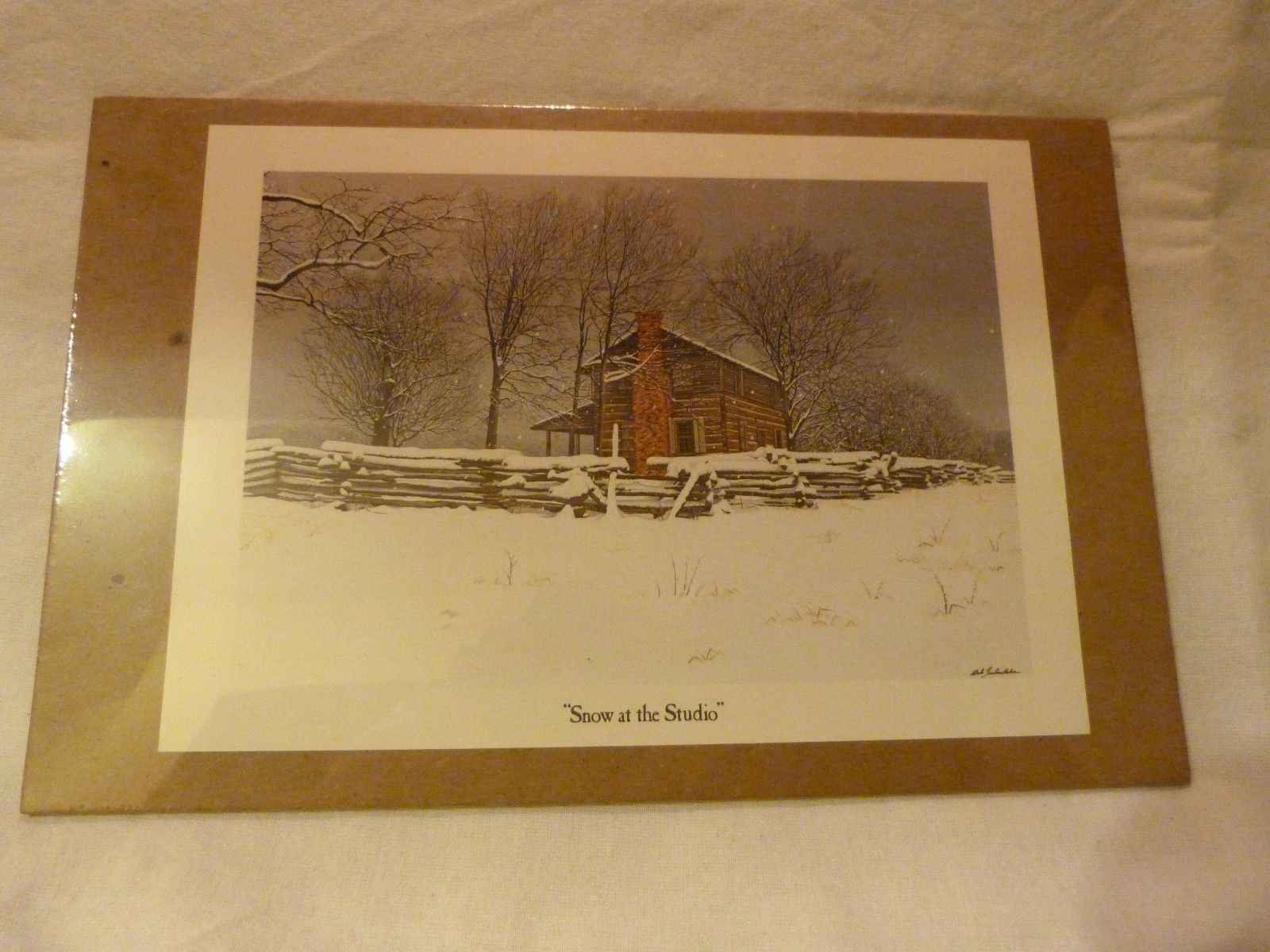 2 Bob Timberlake Prints "Gilley's Well" & "Snow At The Studio" NC
