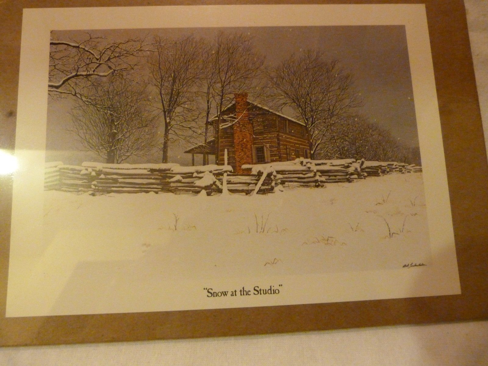 2 Bob Timberlake Prints "Gilley's Well" & "Snow At The Studio" NC