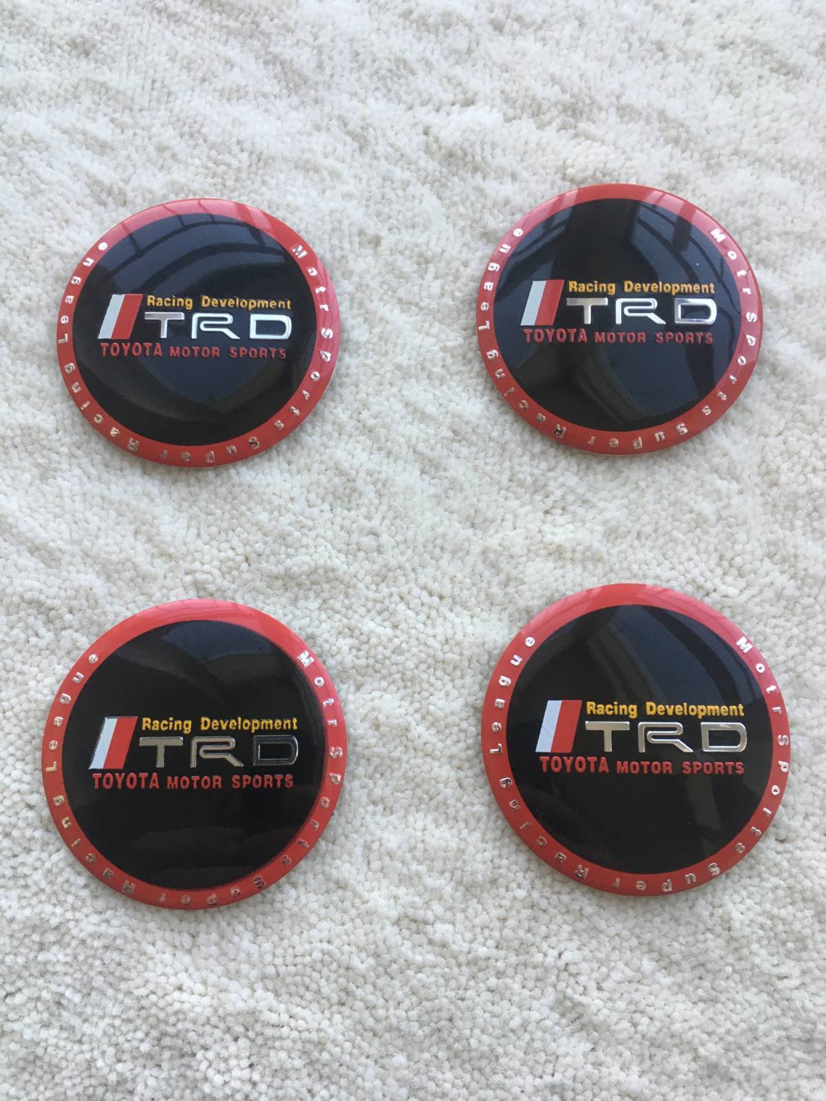 4 pcs (2,20inch) 56mm TRD for TOYOTA Wheel Center Hub Stickers