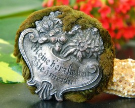 Vintage West Germany Trachten Hat Pin Brooch Shield Edelweiss Fringe - $26.95