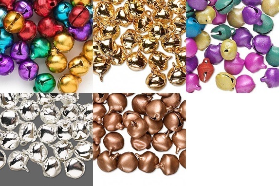 ~ Metal Craft Holiday Bells LOT 50 Shiny PLATINUM JINGLE BELLS ~ 20mm 3//4/"