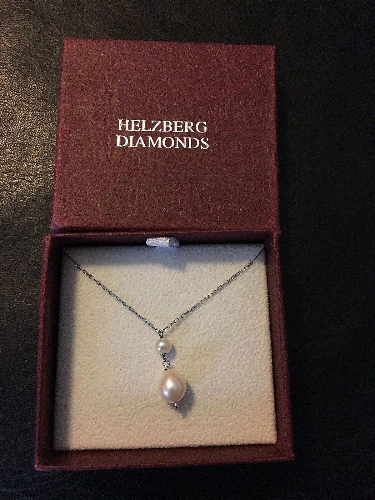 Primary image for Helzberg Diamonds White Cultured Pearl Sterling Silver Pendant Necklace 