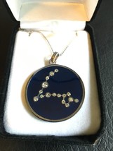 Pisces Zodiac Constellation .925 Sterling Silver Charm Necklace Pendant - $49.95