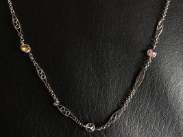 Epiphany Diamonique Silver 36” Multi-Colored Swarovski Crystal Raindrop Necklace - $109.95