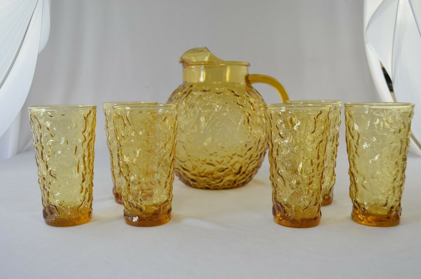 Anchor Hocking Milano Lido Amber Pitcher