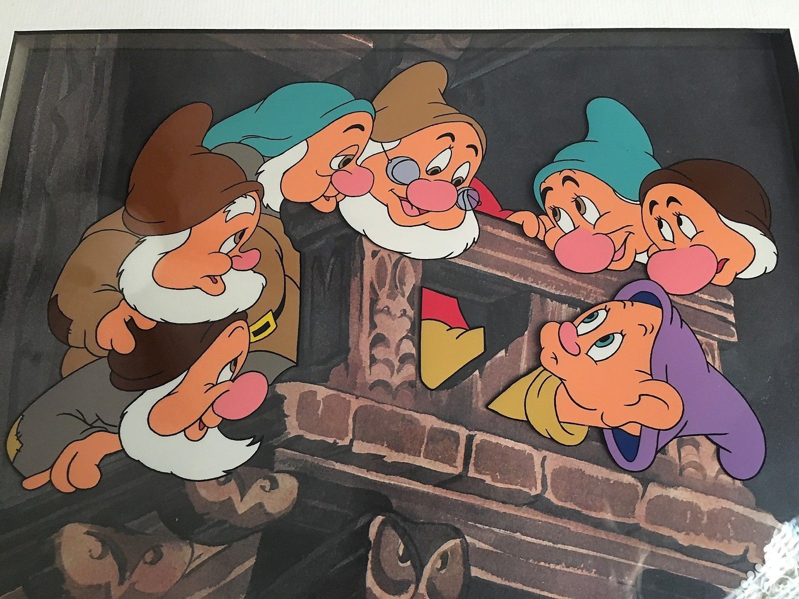 WALT DISNEY THE SEVEN DWARFS ANIMATION ART SNOW WHITE CEL LTD EDITON ...