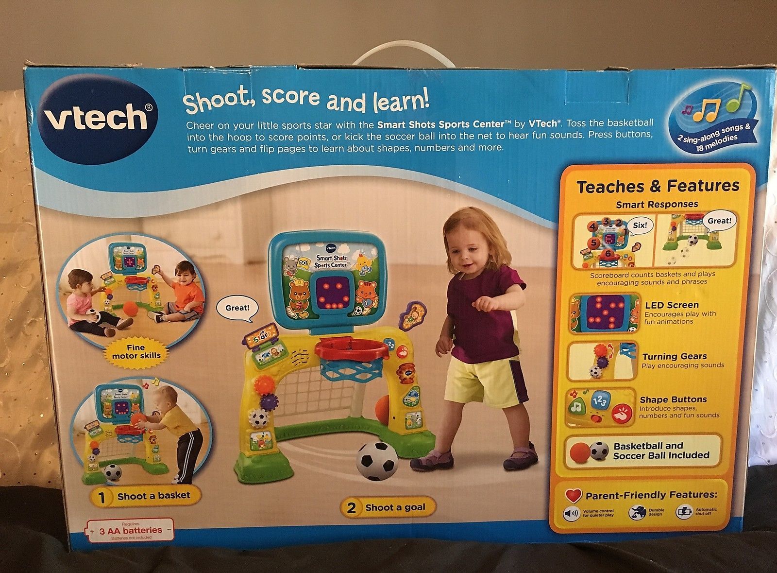 NEW VTECH SMART SHOTS SPORTS CENTER BASKETBALL SOCCER INTERACTIVE LEARNING GAME Learning Systems