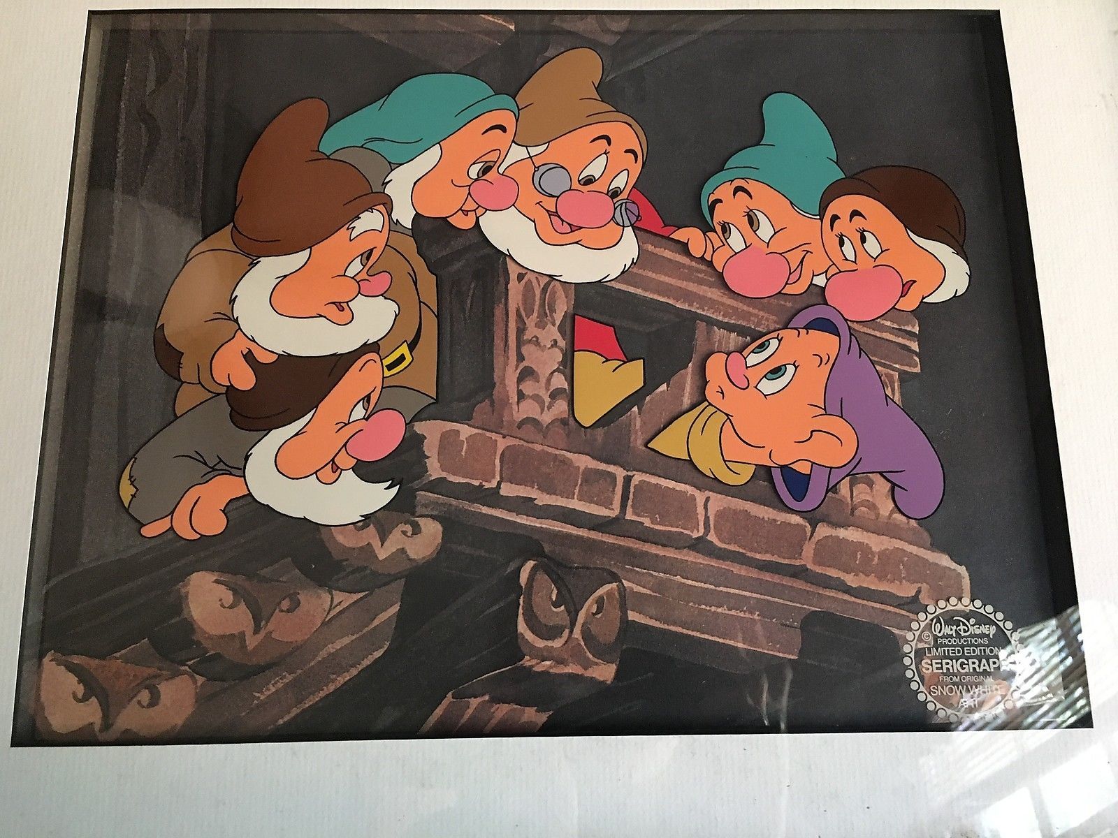 Walt Disney The Seven Dwarfs Animation Art Snow White Cel Ltd Editon Sericel Animation Art 