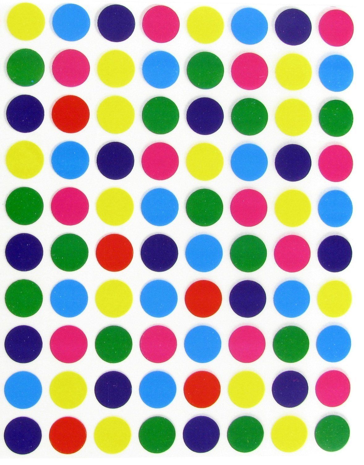 1/2 Inch Color Coding Labels Small Dot Stickers Assorted 7 colors (2000