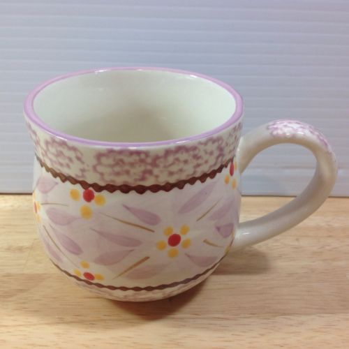 Temp Tations Old World Lilac Coffee Mug Cup Tara QVC Floral Hard To