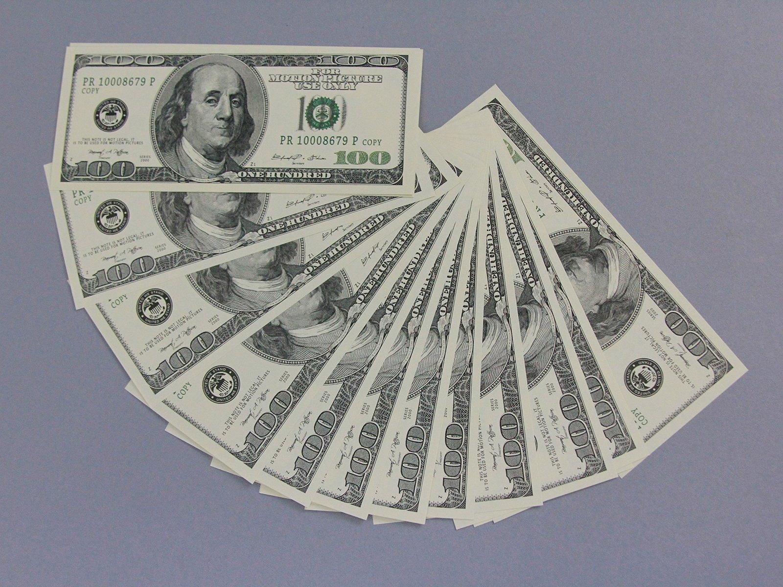 PROP MONEY Real Looking Copy $100s FULL PRINT Pack - Total ONE MILLION ...
