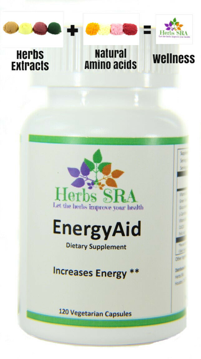 Primary image for Energy Aid 120 capsules, High Energy, Ultra Fitness Energy, Workout Energy, pure
