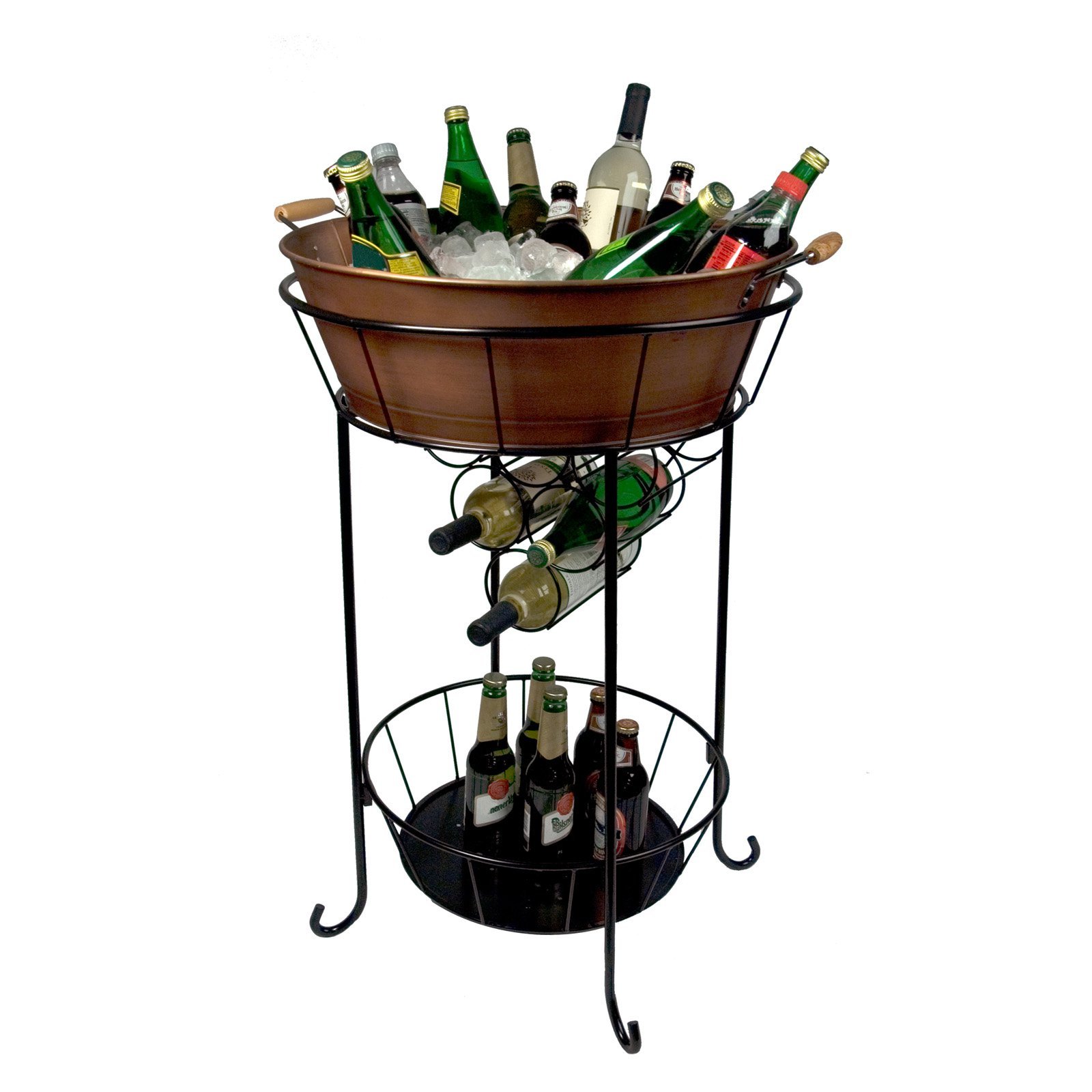 Oval Party Station Tub Ice Beverage Bucket STAND Wine Cooler Outdoor Bar Drink - Ice Buckets 