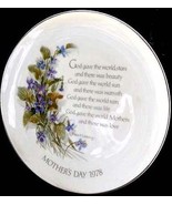 ROBERT LAESSIG Porcelain Display Plate MOTHERs DAY 1978 - $37.99