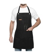 Chef Apron, Cotton &amp; Polyester, Adjustable, Professional Grade, Kitchen,... - $15.88