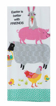 Kay Dee designs kitchen towel dual purpose terry rabbit Easter R9382 sheep pig - $9.99