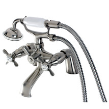 Essex 6&quot; Centers Deck Mount Clawfoot Tub Filler with Hand Shower, Satin ... - $304.41