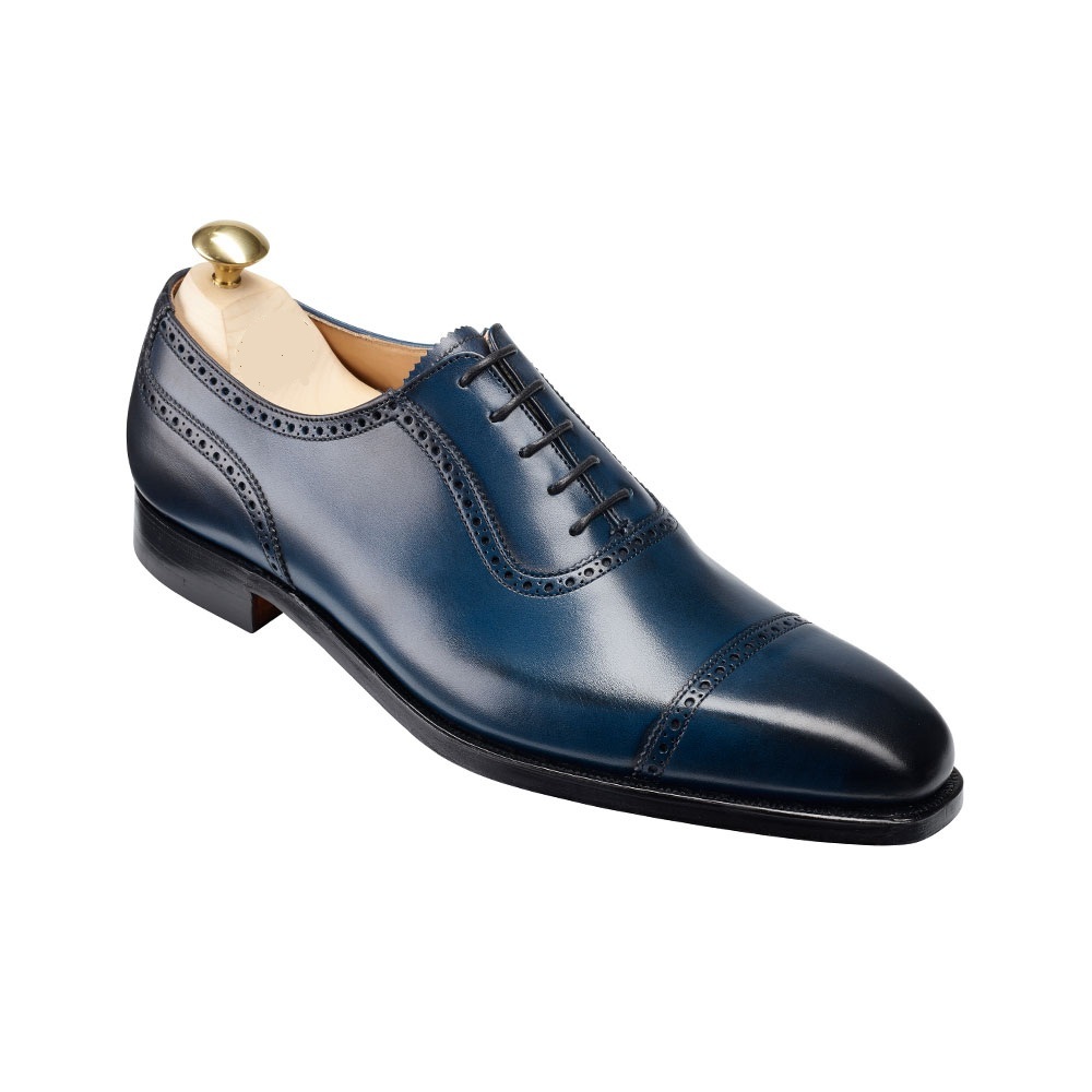 Handmade Mens Formal Shoes, Navy Blue Leather Shoes, Men's Leather ...
