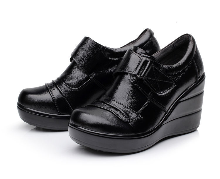 cowhide platform shoes
